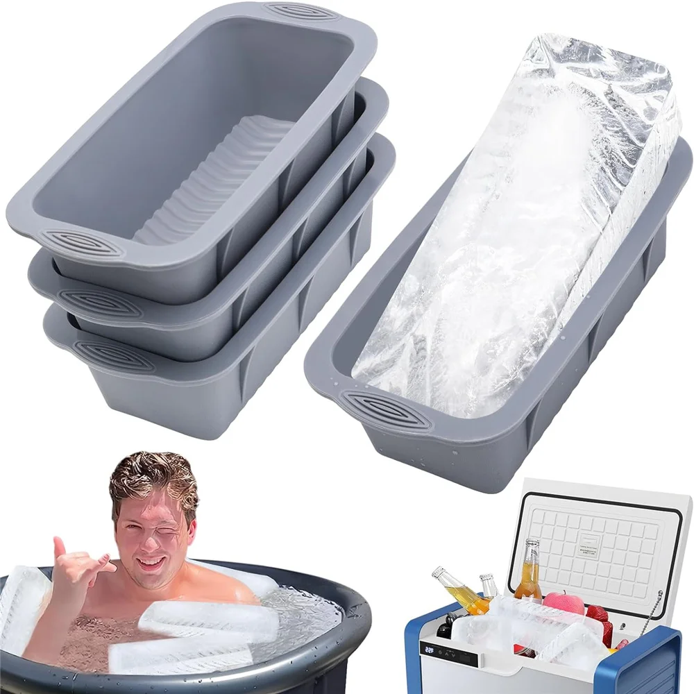 Silicone Baking Molds Ice Blocks Maker Rectangular Cake Pans Non-Stick Bundt Forms Jello Buntcake Ice Tray Mould