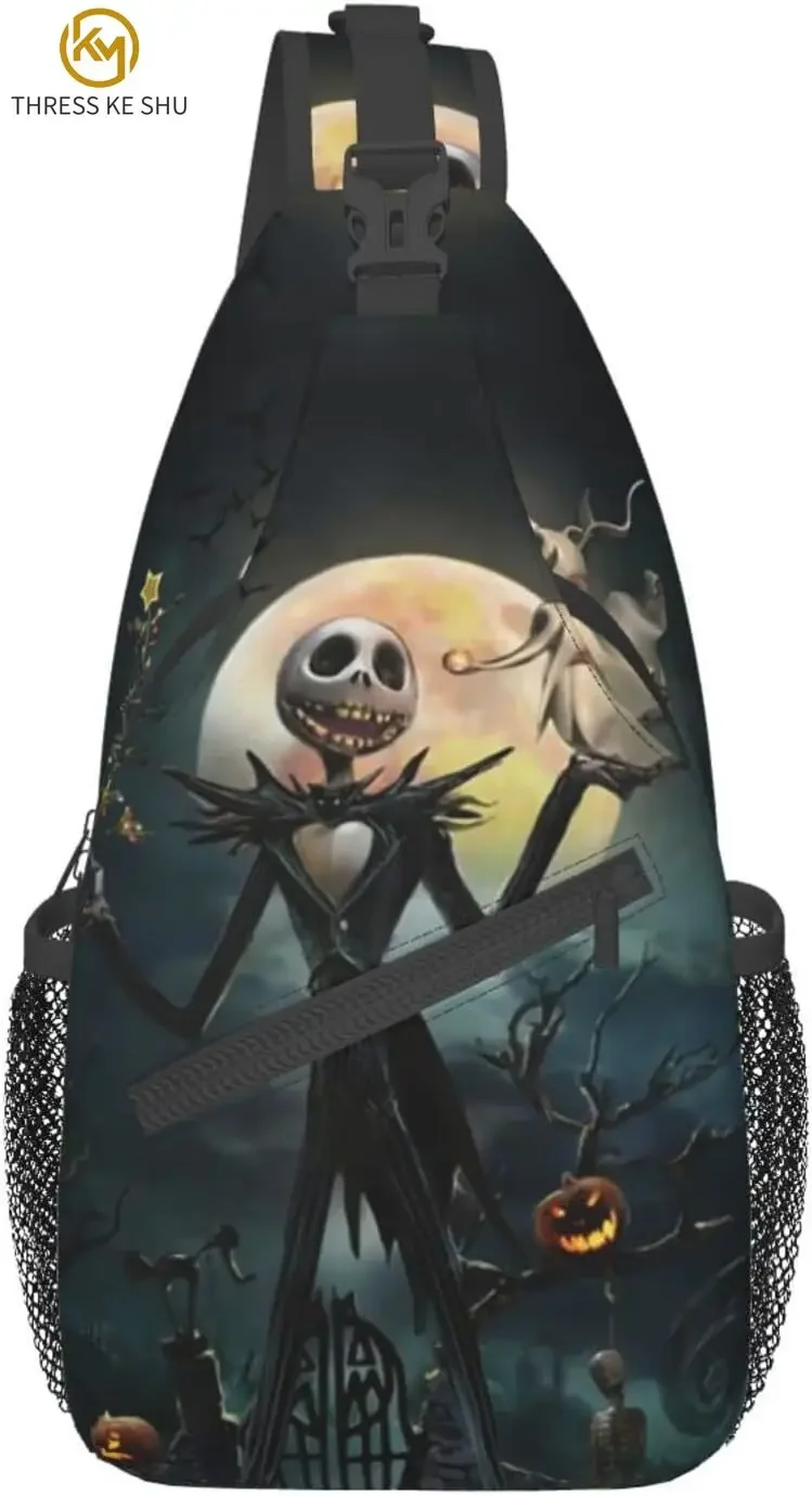 

Сумка-Кроссбоди Lufcveq для женщин/мужчин, Уличная Повседневная модная нагрудная Сумочка с черепом, Луной