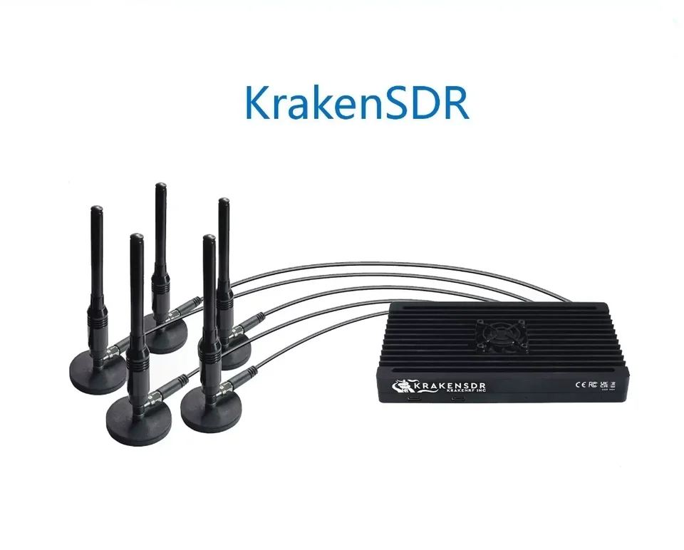 KrakenSDR-방향 탐지용 코히어런트 RTL-SDR, 패시브 레이더, 빔 포밍, 오리지널 자석 장착 안테나, 5 채널
