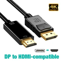 1.8M DisplayPort To HDMI Cable DP Male To Male VGA DVI HDMI Video Audio Cable 4K 1080P For Computer Laptop TV Projector Monitor