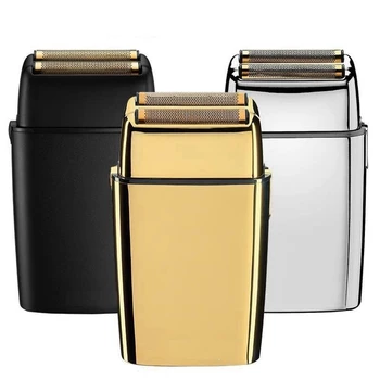 Rasoio elettrico per barba da barbiere in metallo ricaricabile per uomo Rasoio elettrico per testa calva Strumento di finitura per macchina da barba 1