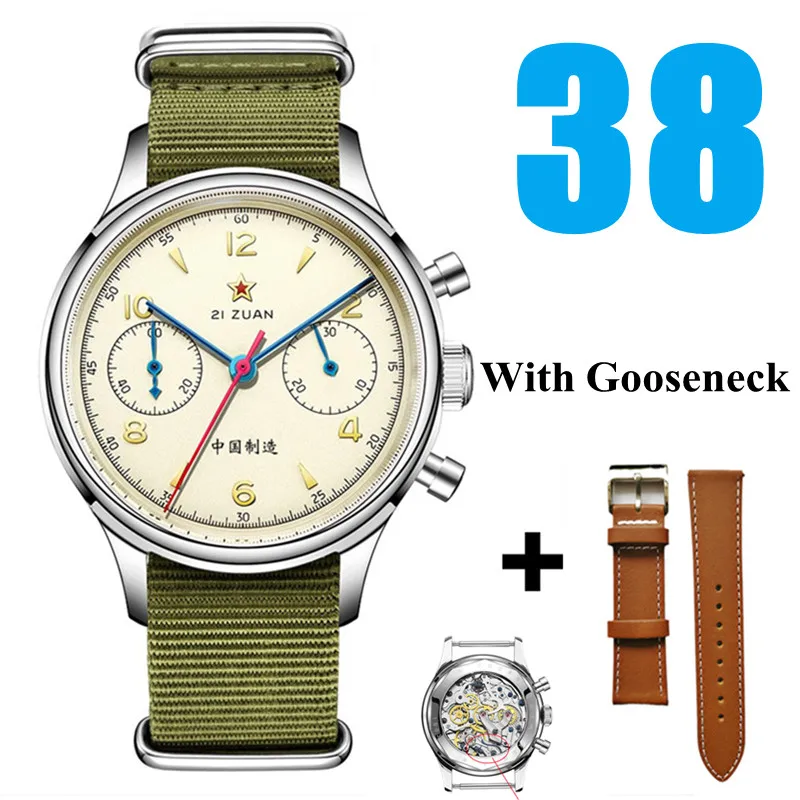 SEAKOSS 38mm Men's 1963 Chronograph Sapphire Mechanical Watches