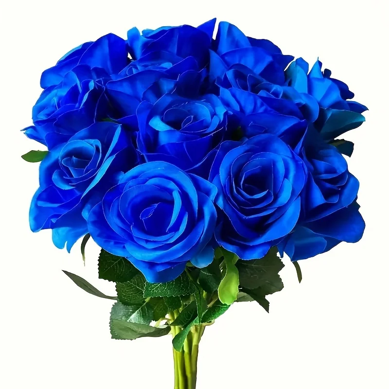10 simulated roses, living room home decoration, wedding and holiday decoration