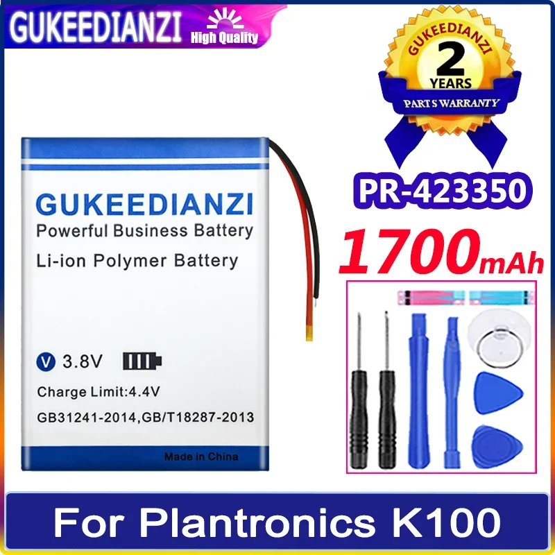 

GUKEEDIANZI Battery PR-423350 1700mAh For Sony MDR-DS6500 MDR-XB950BT For Plantronics K100 LIS1427HEPCC LIS1427NHPCC Bateria