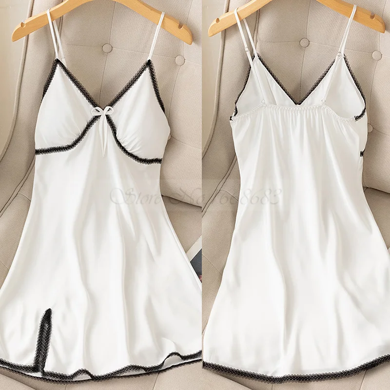 

Female Suspender Pajamas Set New Summer Strap Top&shorts Sleepwear Two-Piece Dress Sexy Lace Lingerie Loose Rayon Home Wear