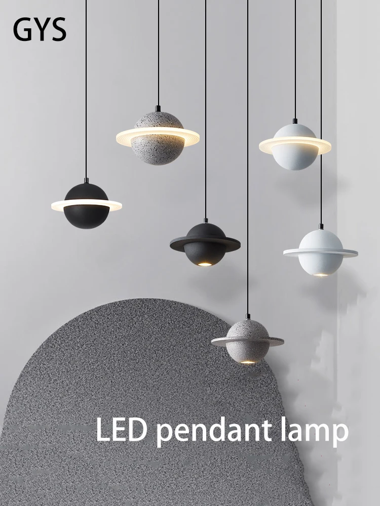

GYS Led Pendant Lamp Star Chandelier Restaurant Bar Table Light Industrial Style Small Bedroom Bedside Lighting Spot Long Line