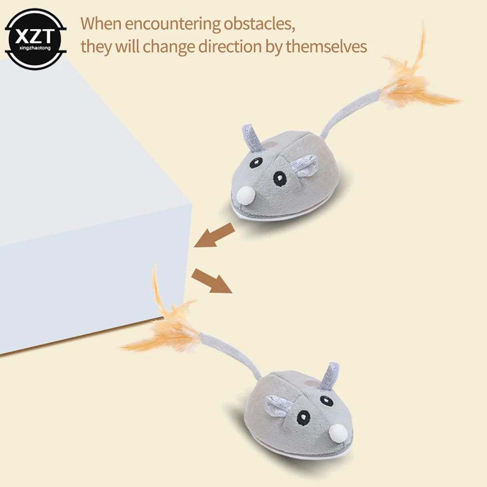 Pet Toy Smart USB Wireless Electronic Rat Plush RC Mouse Automatic Flocking Emulation Toys Rat for Cat Dog Joke Scary Trick