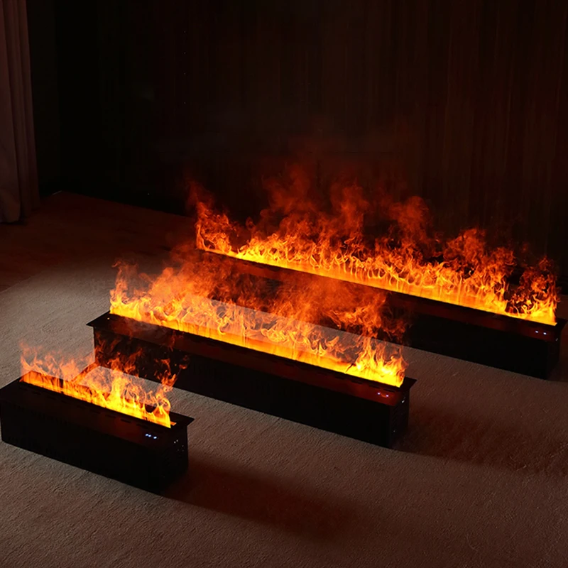 3D Water Electric Fireplace Mist Fireplace Embedded Realistic Mist Flame Remote Control APP Interior Decoration Steam