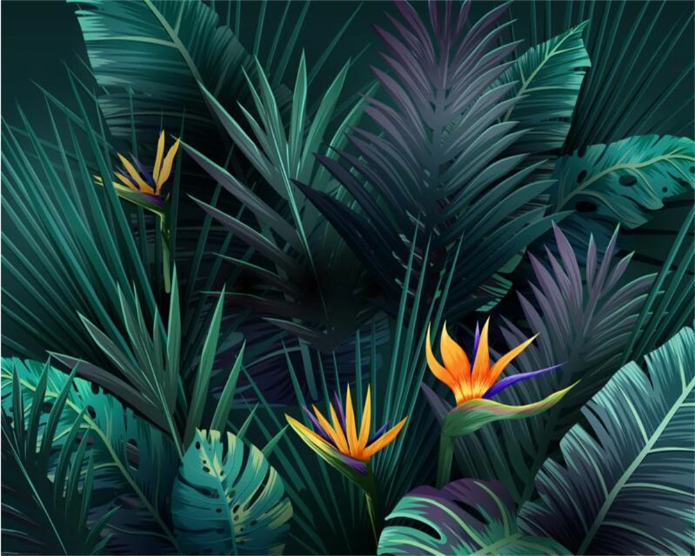papel de parede personalizado tropical floresta tropical 04