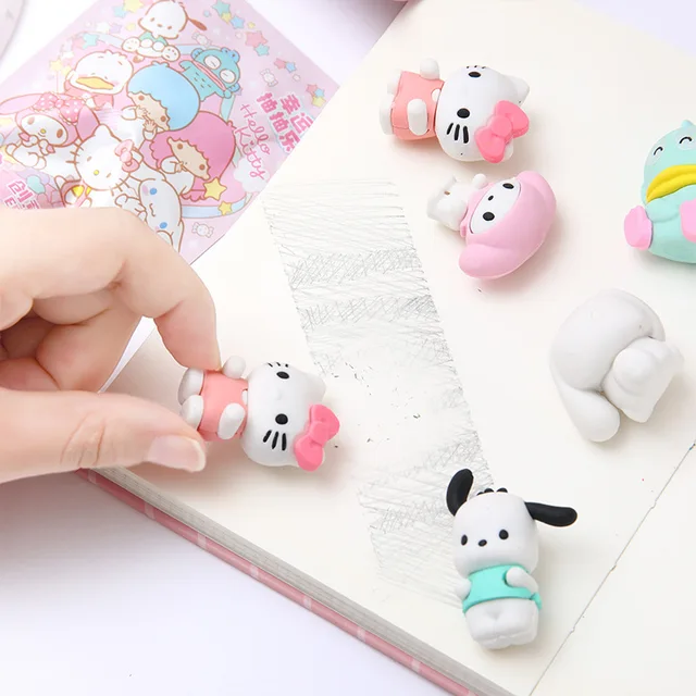 32Pcs Sanrio Pokemon Figure Pencil Eraser Blind Box 6