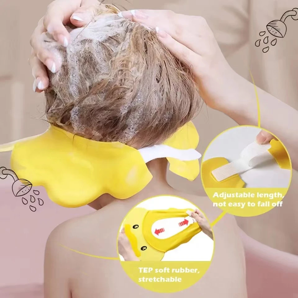 Kids Hair Wash Shield Direct Visor Caps Shampoo Bathing Shower Cap for Children Baby Hats