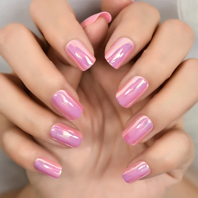 Gorgeous Chrome French Tip Nails