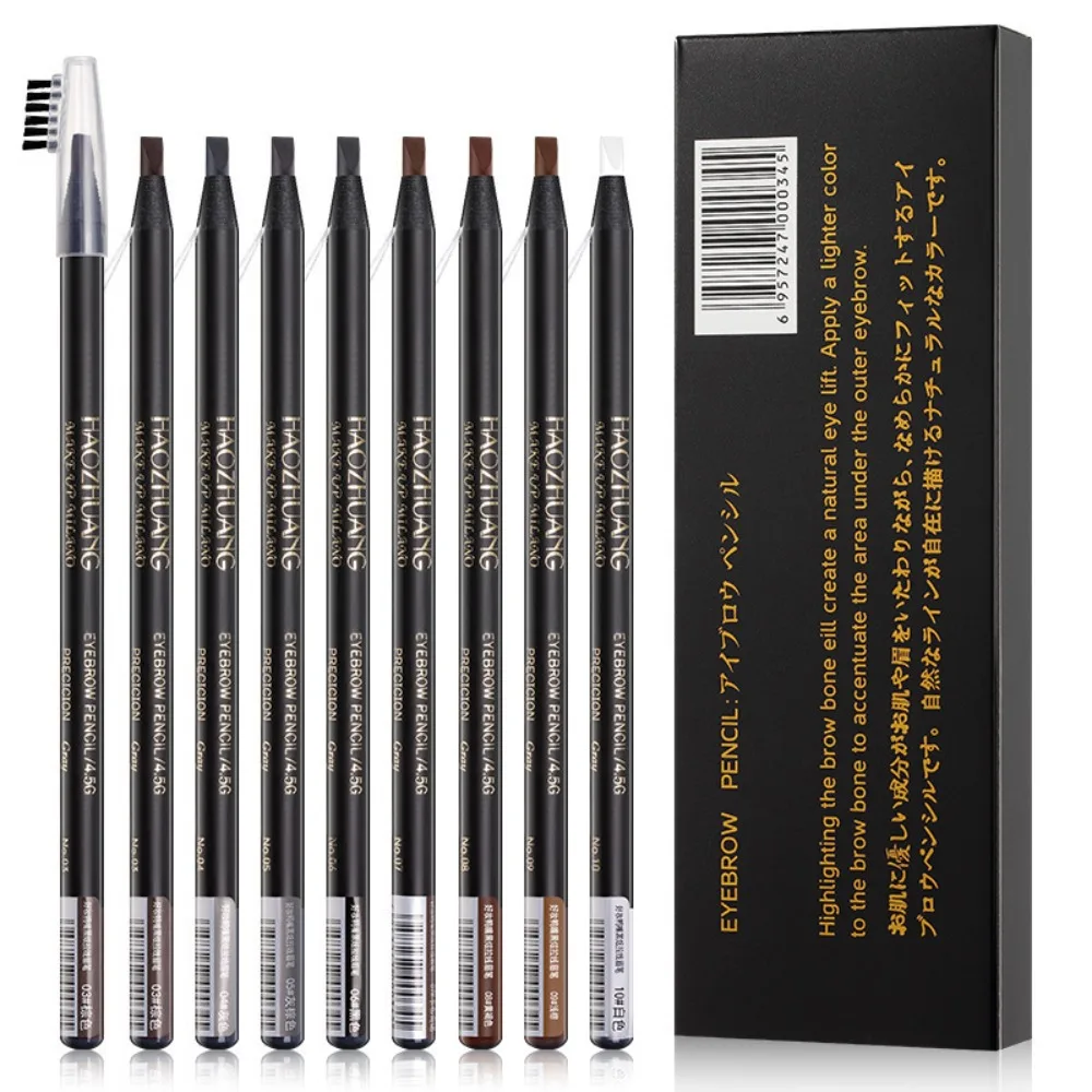 

1pc with Brush Eyebrow Pencil Long Lasting Eyebrow Tattoo Pen Cosmetic Tools Eye Makeup for Begginer Women