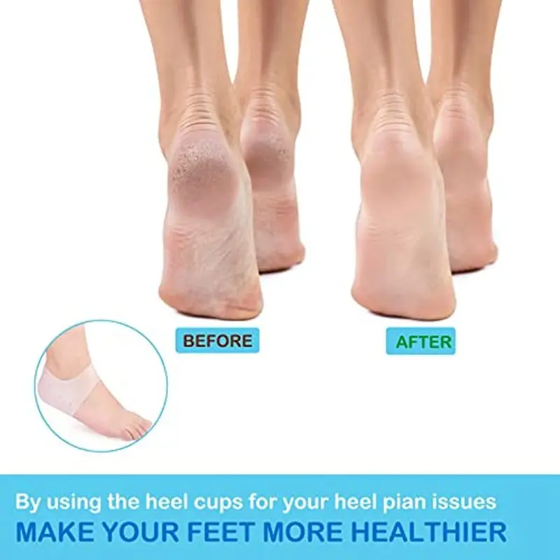 Gel Silicone Heel Protector Heel Cups Spurs Cracked Plantar Fasciitis Gel Pads Sleeve Socks Feet Care Foot Care Insoles heel cushion insole,heel patch insole,heel cushion protector,heel insoles,heel protector patches,heel protector pads,heel socks,heel protector