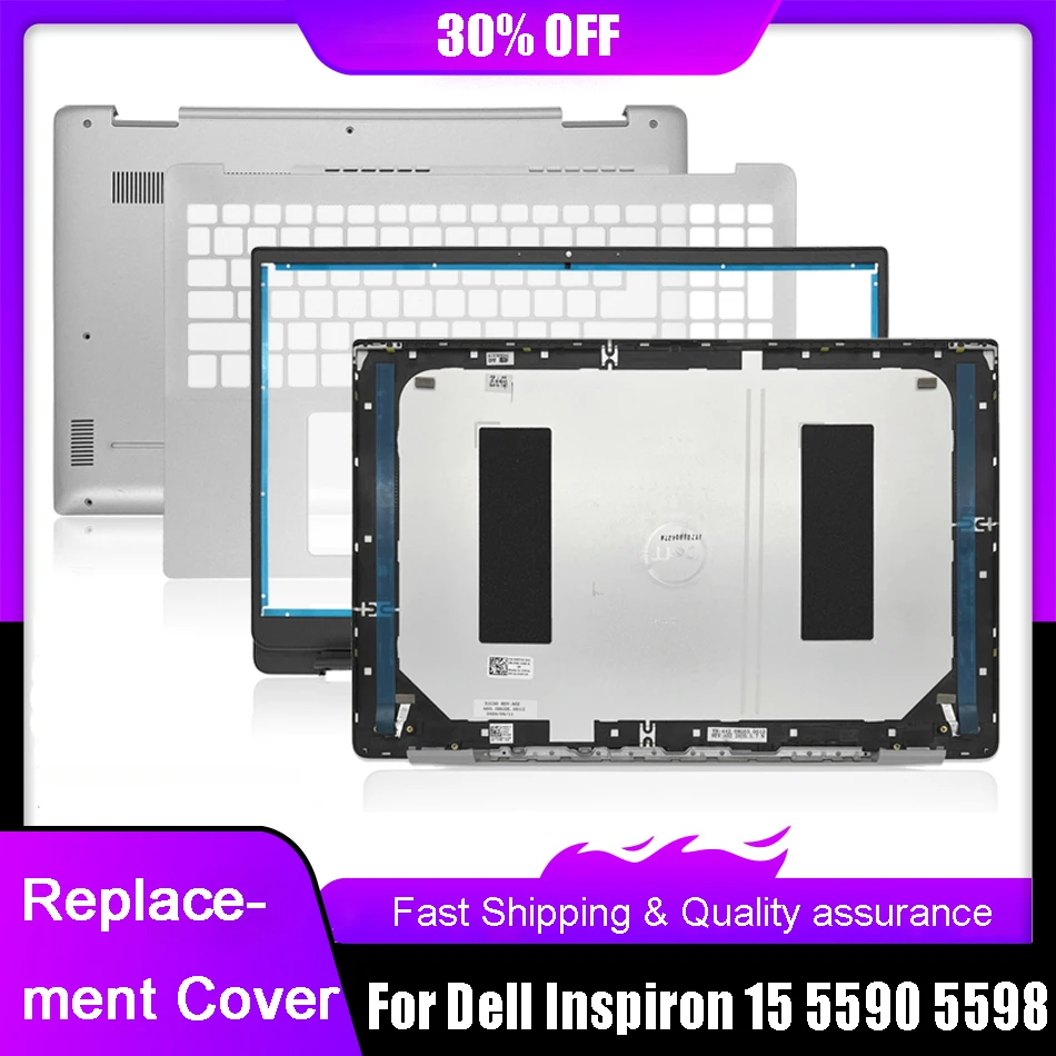 Nuova Cover Posteriore Lcd Per Laptop Per Dell Inspiron 15 5590 5598 Cornice Anteriore Palmrest Custodia Inferiore Superiore 039 T35 39 T35 Argento