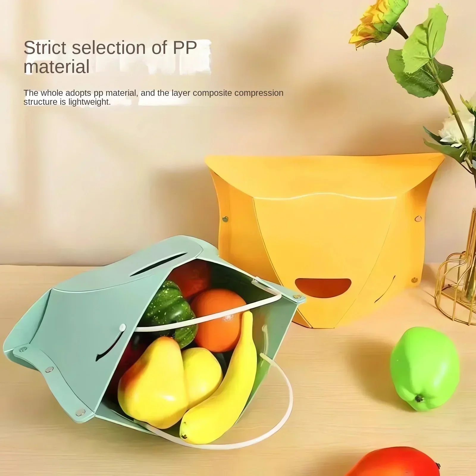 Portable Folding Chair Retractable Stool Paper Stool Storage Bag With Carrying Handle Dual-Use Outdoor Camping Storage Fruit Basket