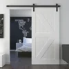 Wooden panel Room Door Modern Design Wood Veneer Sliding Barn Door for modern house Interior door 1
