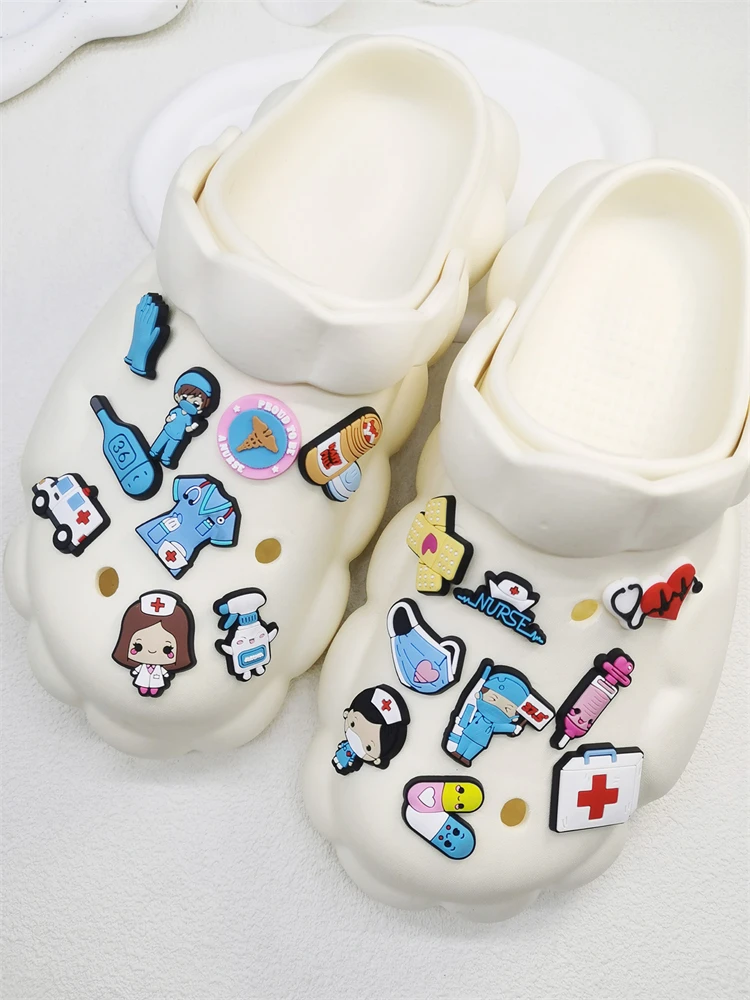 18PCS PVC Shoe Charms Pins For Clog DIY Hospital Design