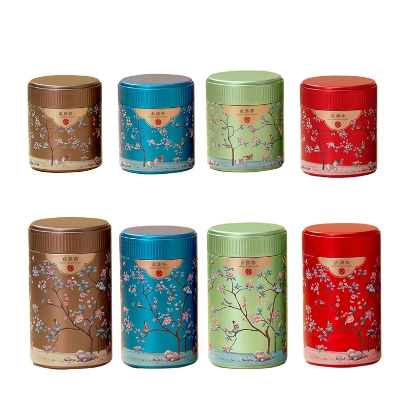 

Fashion Tea Canister Unique Metal Tea Caddys Convenient Tea Storage Container Office Durable Tea Tin with Lid Container