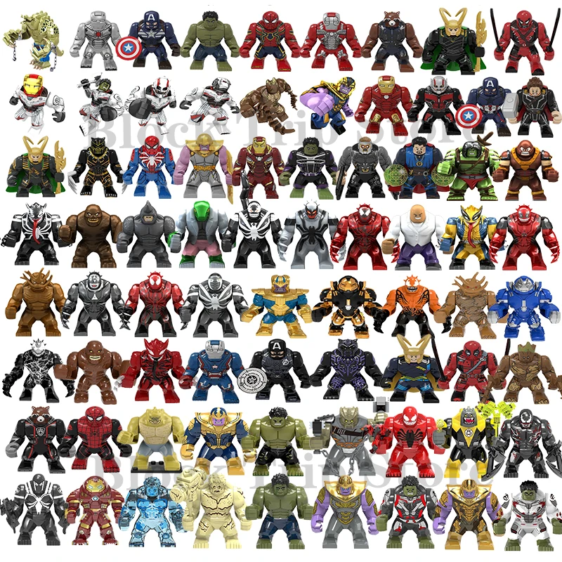 Hot Marvel Movie Avengers Diy Superhero Modello 3D Set Di Personaggi Building Block Assembly Toy Regalo Di Compleanno Per Bambini Boy Girl
