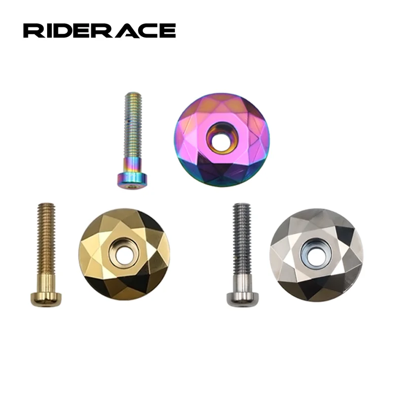 Bicycle Stem Top Cap Aluminum Alloy Rainbow Color MTB Bike Stem Headset Cover Cycling Accessories For 28.6mm Fork Head Tube