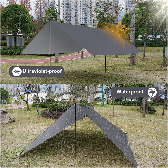 Camping Tarp Waterproof Portable Tarp Multifunctional Outdoor Camping