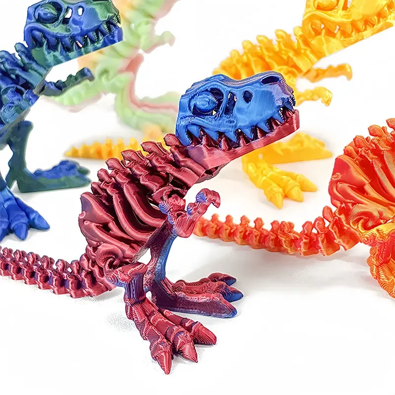Realistic 3D Printed T-Rex Dinosaur Desk Decor - Creative Birthday Gift & Collectible Toy