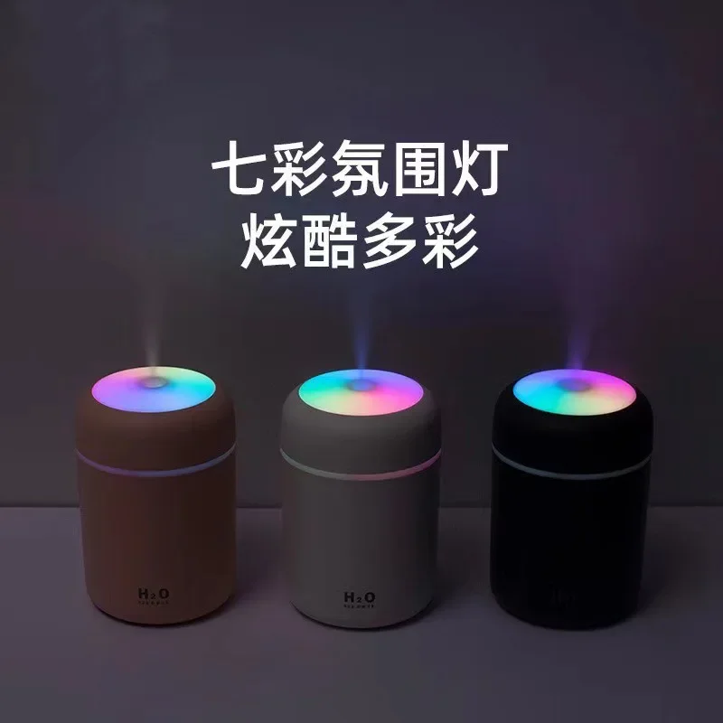 300ML Portable Air Humidifier Aroma Essential Oil Diffuser Mini Mute Humidifier With Night Light Car Air for Home