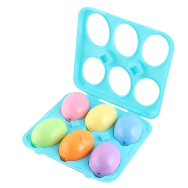 

Matching Eggs For Kids Color & Shapes Matching Egg Toy Play Egg Shapes Puzzle Set 6Pcs Easter Eggs Preschool Fine Motor Skills