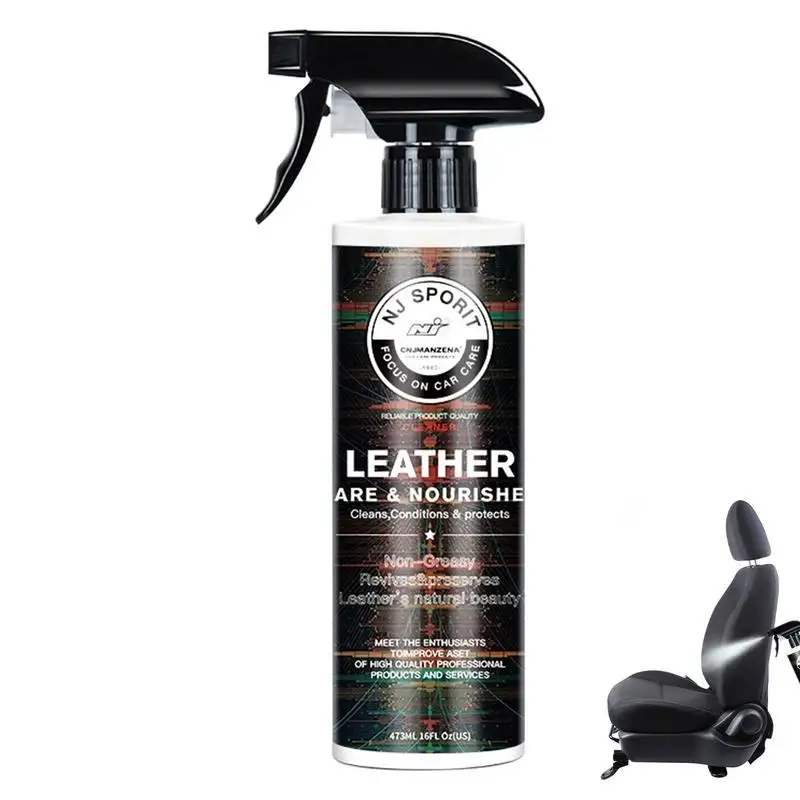 

Leather Cleaner For Car Interior Leather Cleaning Foam Spray 473ml Sprayable Leather Cleaner Fit For Furniture Boots And Natural