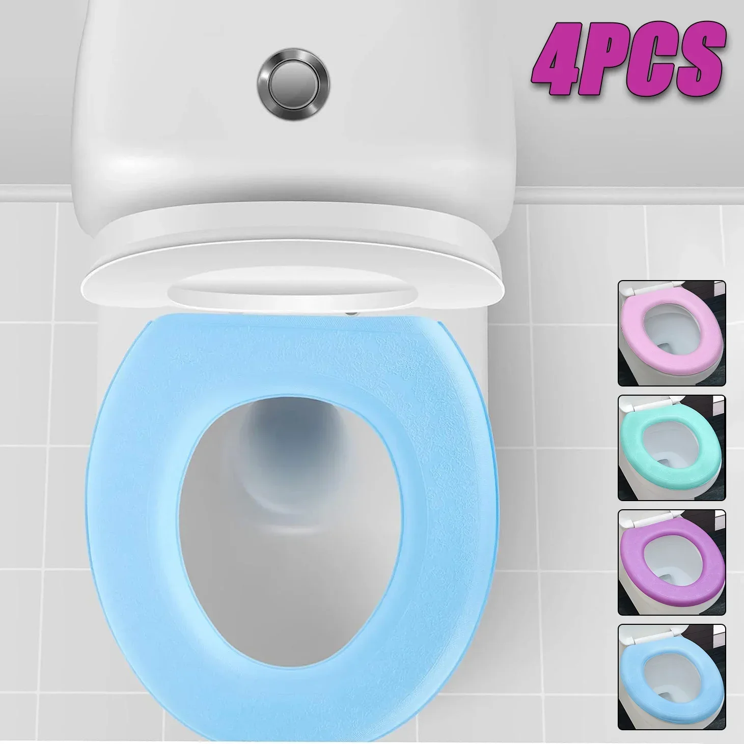 에바 변기 라이너 변기 시트 매트, 변기 히터 베개, 욕실 변기 시트 코모드 커버, 두꺼운 변기 시트, 도매, 신제품, 4 개 