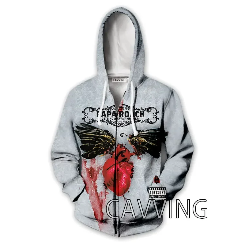 

New Fashion 3D Print Papa-Roach Zipper Hoodies Zip Up Hooded Sweatshirts Harajuku Hoodie Hip Hop Sweatshirts