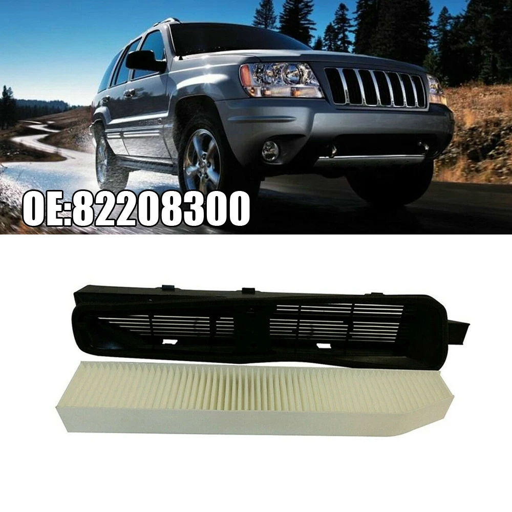 Black Plastic Cabin Air Housing and Filter Paper Kit Fit for 1999-2010 Jeep Grand Cherokee 82208300 Professional Car Accessories