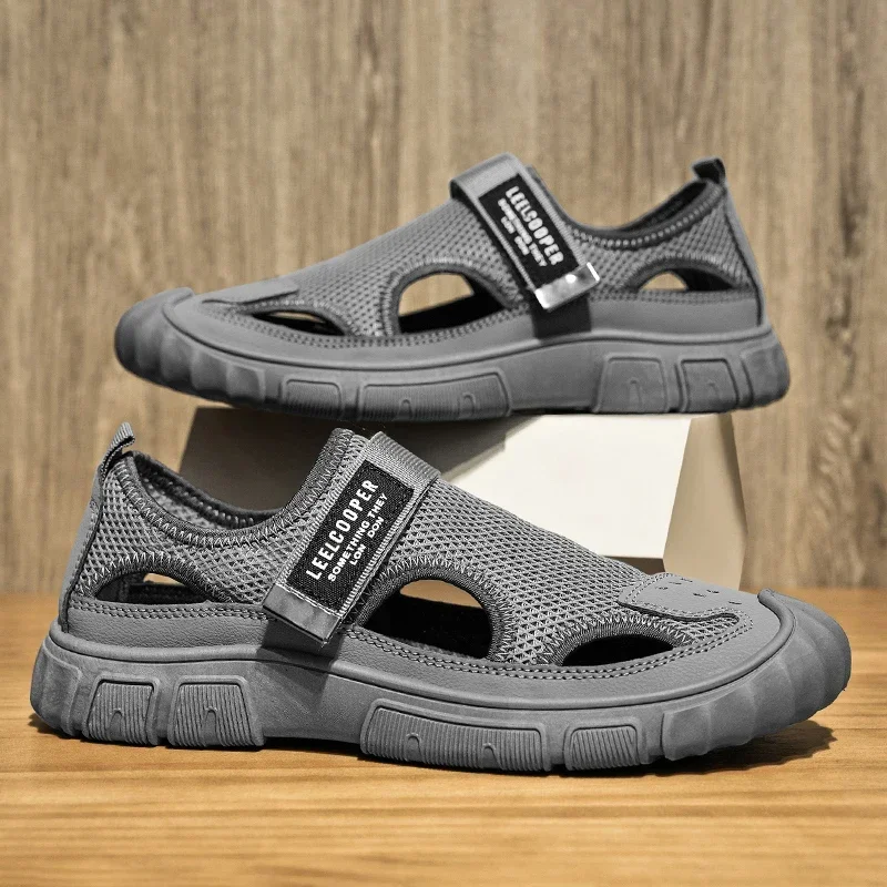 New Summer Breathable Sandals Outdoor Net Surface Beach Shoes Leisure Hollow Deodorant Soft Sole Wear-resistant Frame  Shoes 5