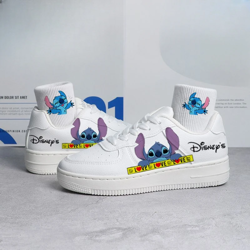 

New Disney girls Stitch princess cute Casual shoes non-slip soft bottom sports shoes for lady gift