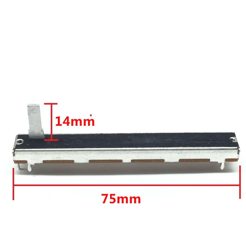 1pcs，Straight slip potentiometer，SC6021N B10K，3pin，Total length 75mm, travel 60mm