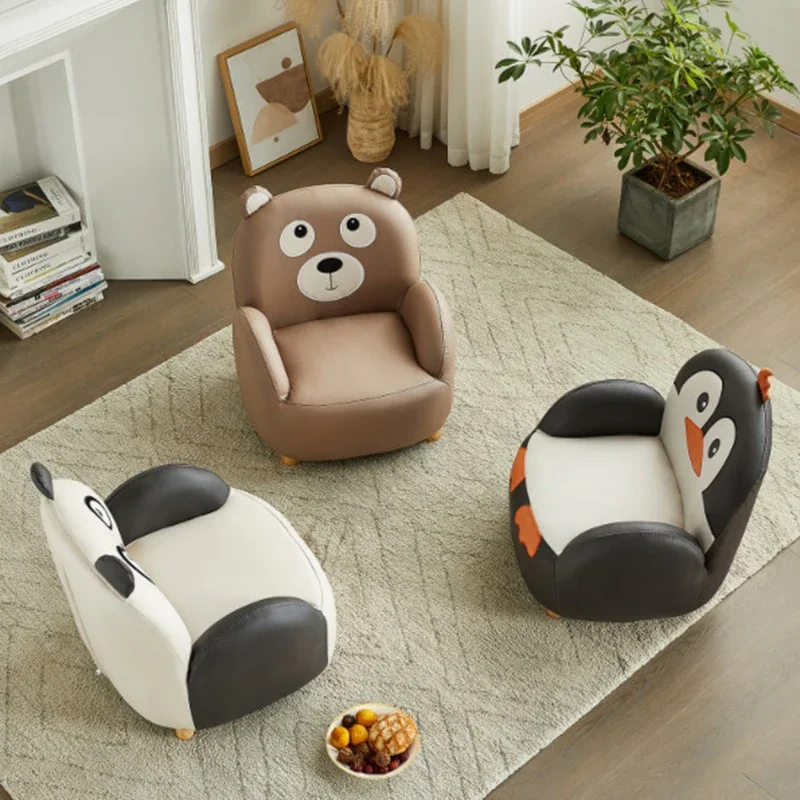 Home Furniture Children Sofa Kids Chair Couch Kawaii Cartoon Solid Wood Kids Stool Modern Style