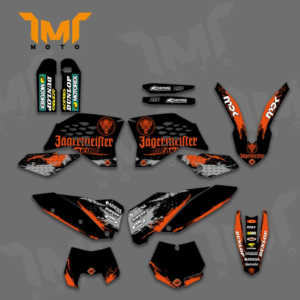 TMT Motorctcle graphique autocollant pour KTM EXC XC EXCF 125-525 150 200 250 300 350 400 450 500 2008-2010 SX SXF 2007-2010