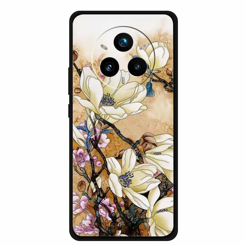 Sleek Black Silicone 3D Relief Phone Case - Cute and Soft Cover