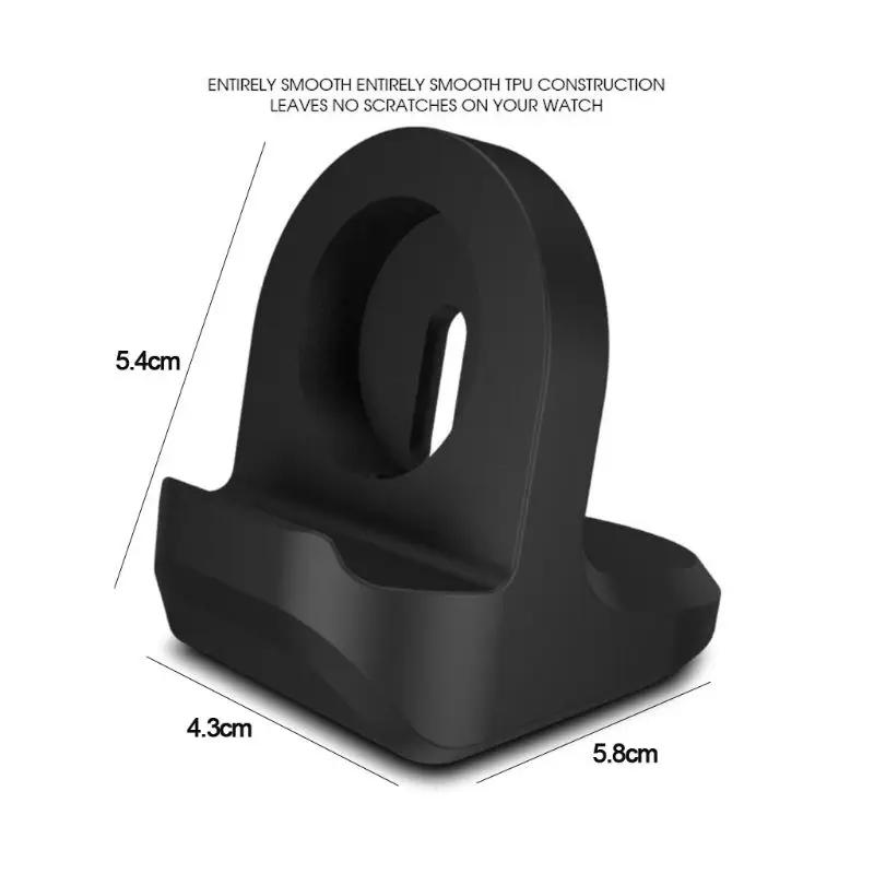 Silicone Charge For Apple Watch Holder Hand Free Cable Hole Charging Support Charger Bracket For iWatch Watch Dock Stand Charger 6