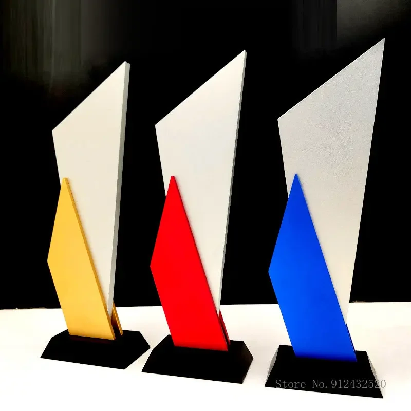 Customized Aluminum Alloy Metal Trophy Engraving Customization Enterprise Award Outstanding Employee Decor High Grade Medal, 1Pc