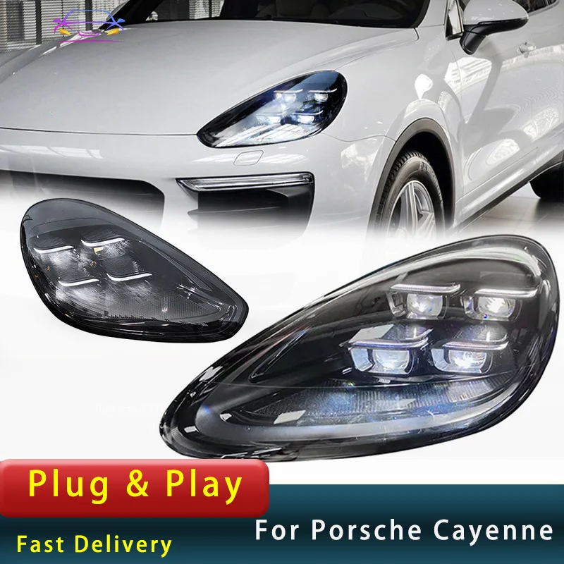 Auto Koplamp Voor Porsche Cayenne 2018-2023 Led Upgrade 2024 Matrix Lens Richtingaanwijzer Drl Koplamp Assemblage Auto Accessoires