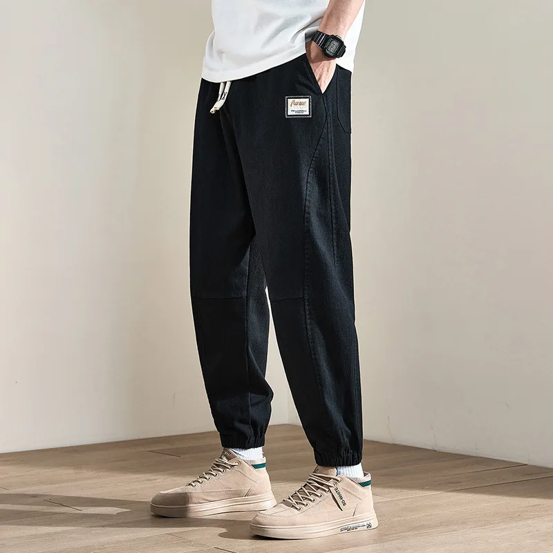 (10XL Plus Size) Casual Pants Loose Straight Overalls
