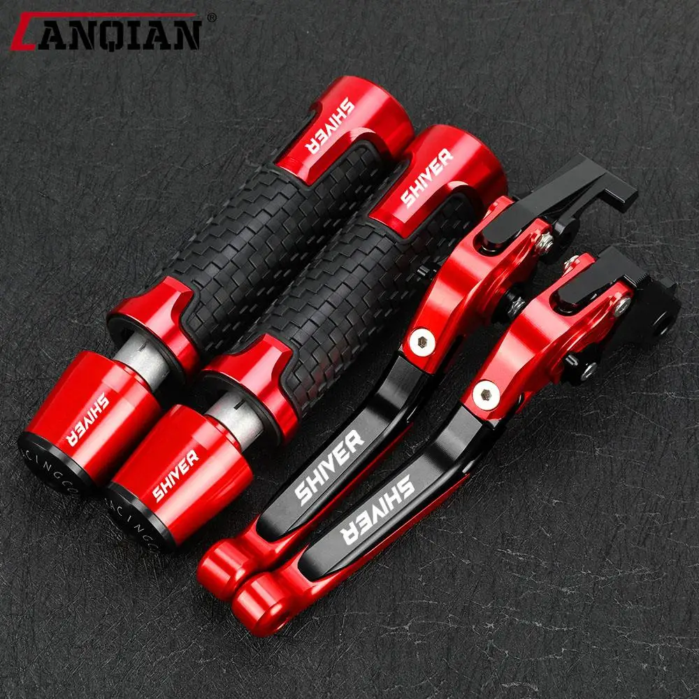 

For Aprilia SHIVER 750 GT 2007 2008 2009-2016 Accessories Motorcycle Adjustable Brake Clutch Levers Handlebar Hand Grips ends