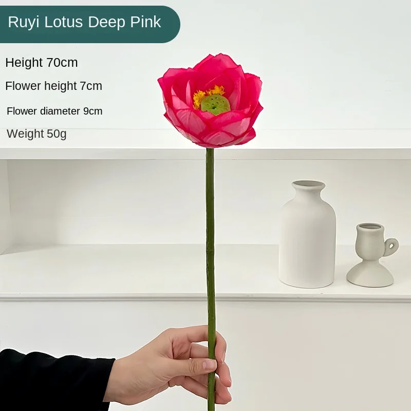 Artificial Lotus Canopy with PU Lotus Leaves for Home Decoration and Photography Props, 85cm