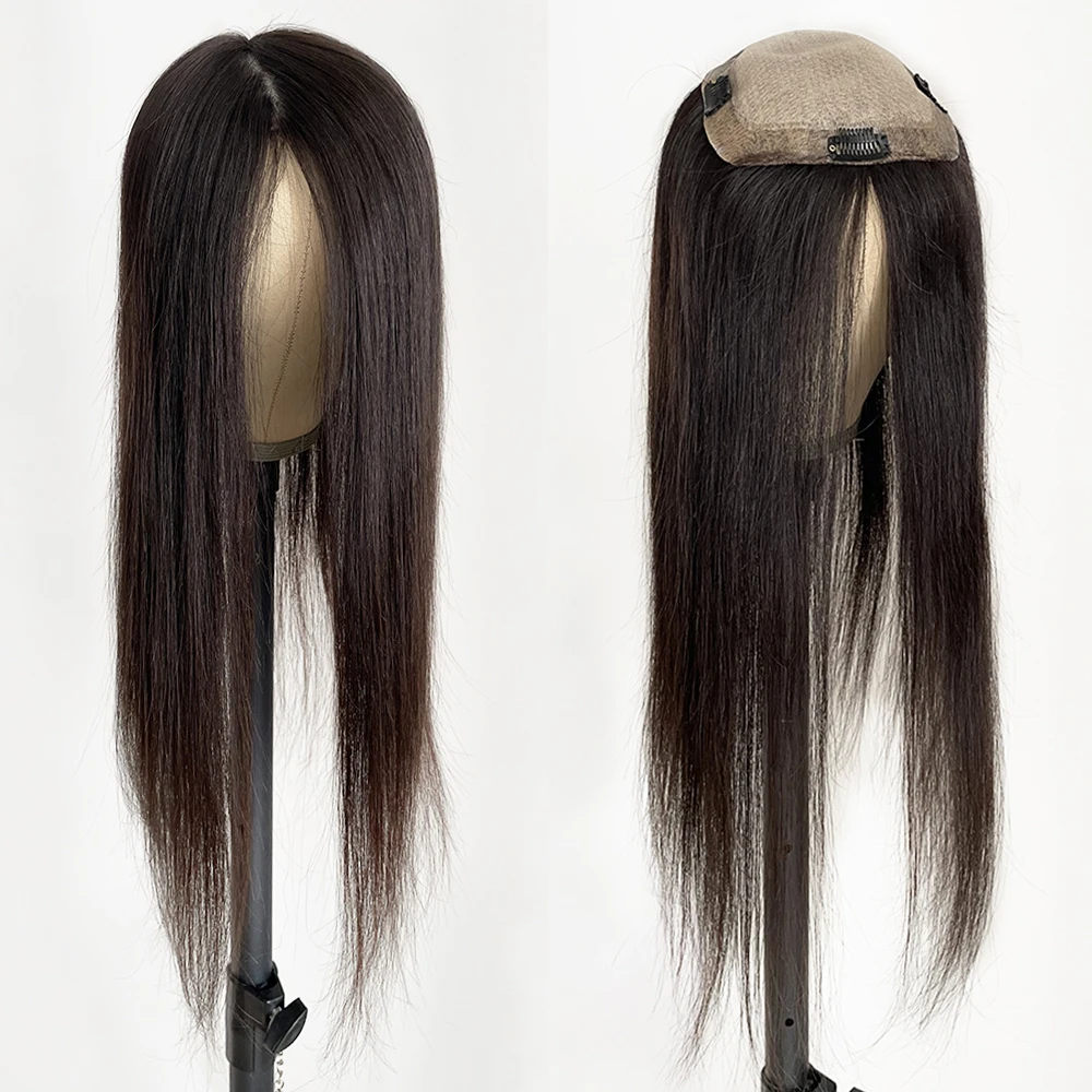 Best Virgin European Human Hair Silk Base Topper 12x13cm Natural Scalp Silk Top Toupee for Women PU Around