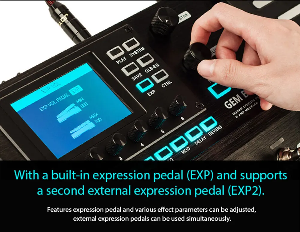 GEM BOX III Multi-Effect Processor with Expression Pedal Function 61 Cabinet Sim