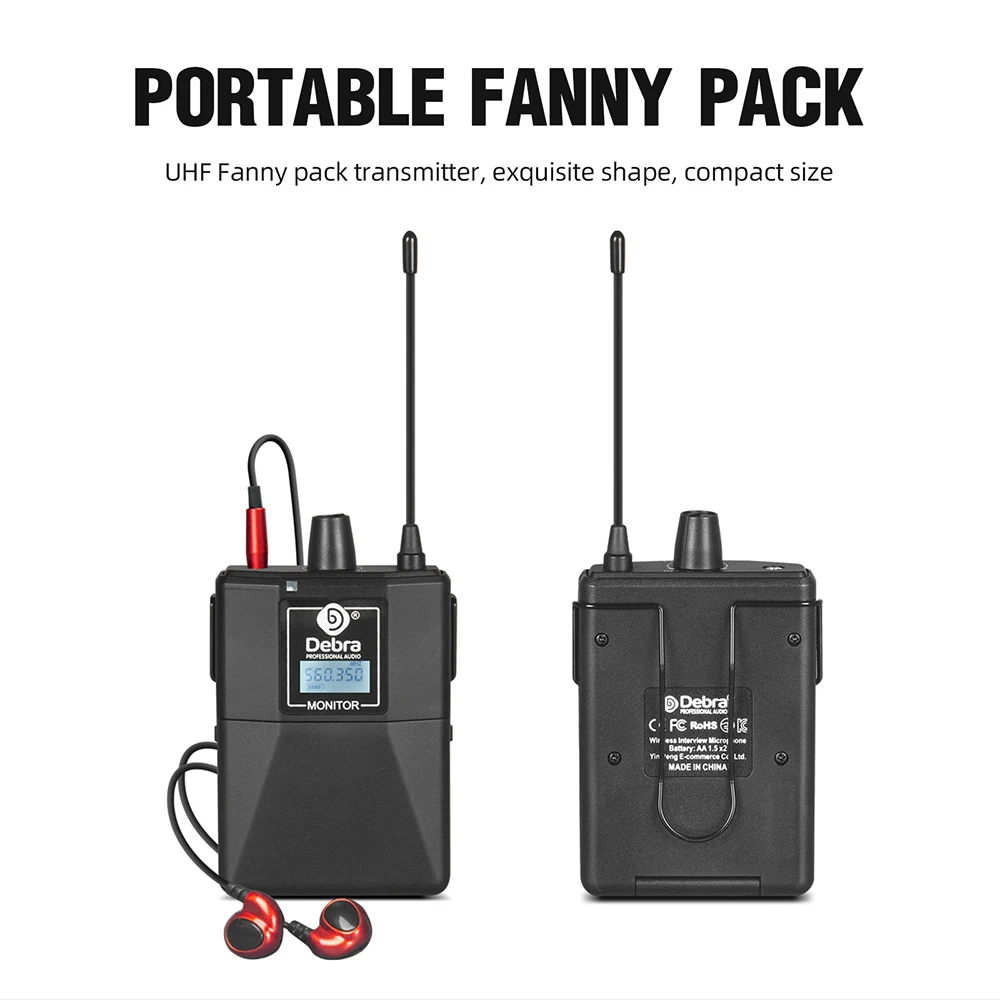 UHF IEM Wireless In-Ear Monitoring System ER-102 with bluetooth5.0 for Stage Per