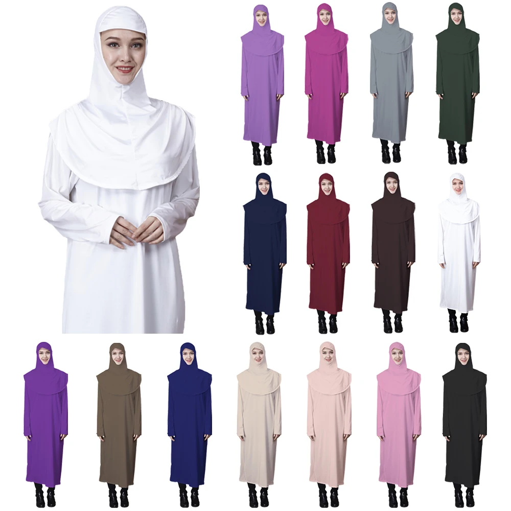 

Hooded Abaya Dress Women Muslim Overhead Prayer Garment Clothing Ramadan Eid Kaftan Dubai Islamic Robe Arab Gown Burqa Jalabiya