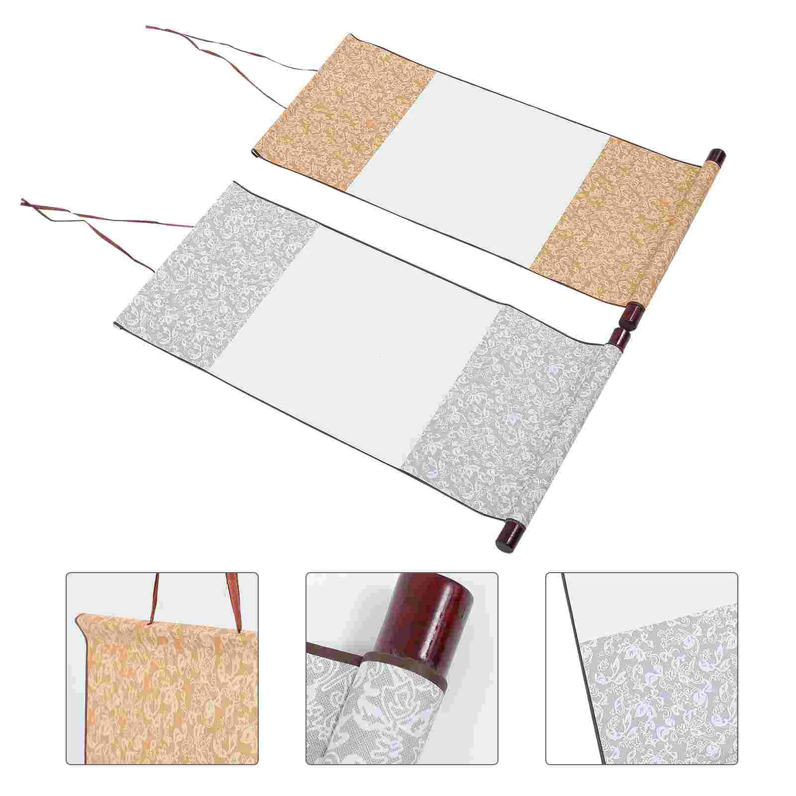 

China Calligraphy Practicing Scroll Chinese Paper Drawing Blank Hanging Coat Rack Wall Mounted